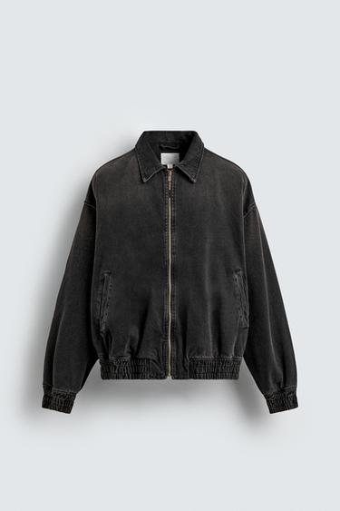 WASHED DENIM JACKET - Charcoal by Zara