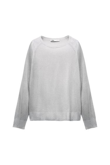 FINE KNIT FOIL SWEATER