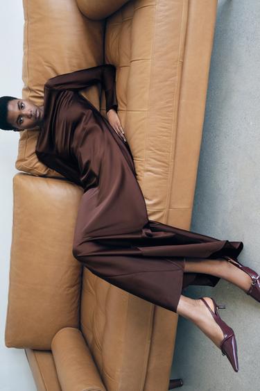 CHAUSSURES OUVERTES À L'ARRIÈRE AVEC BOUCLE - Bordeaux de Zara