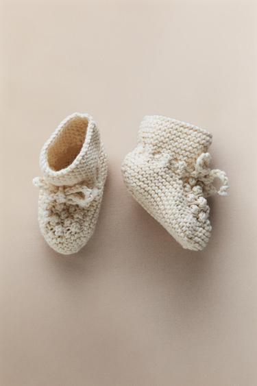 CHAUSSON BÉBÉ CACHEMIRE - Blanc cassé de Zara - Image 5