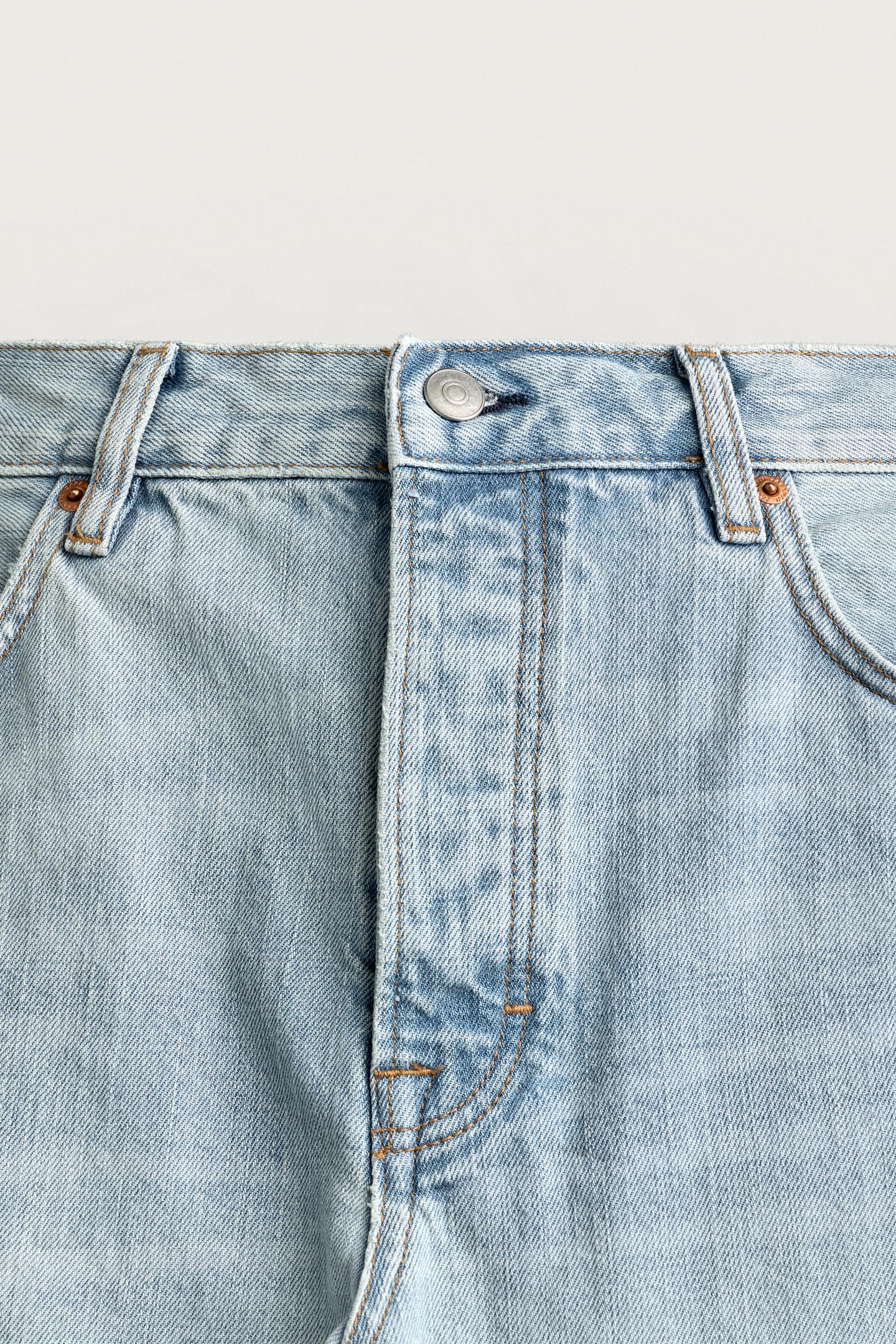 Мужские джинсы Zara Flare Fit, цвет: Синий — фото 9