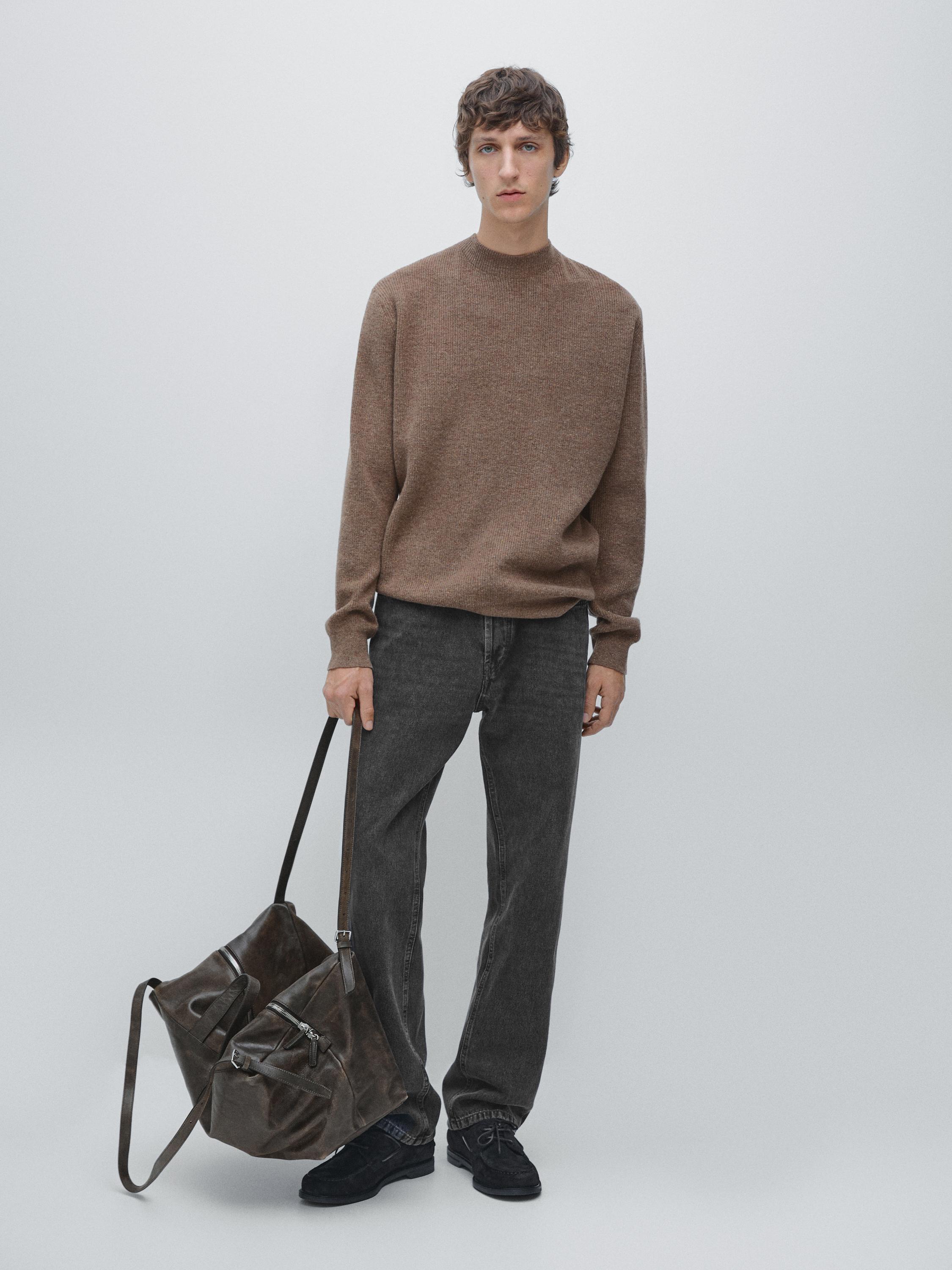 Pull col rond en maille bottonato