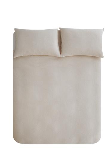 MINI WAFFLE-KNIT COTTON DUVET COVER - Light grey by Zara