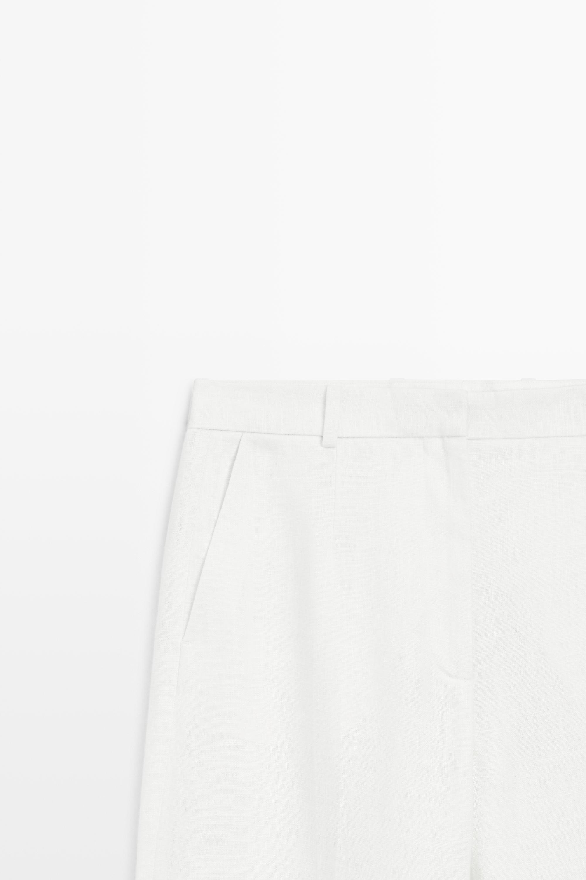 Pantalon 100% lin à pinces