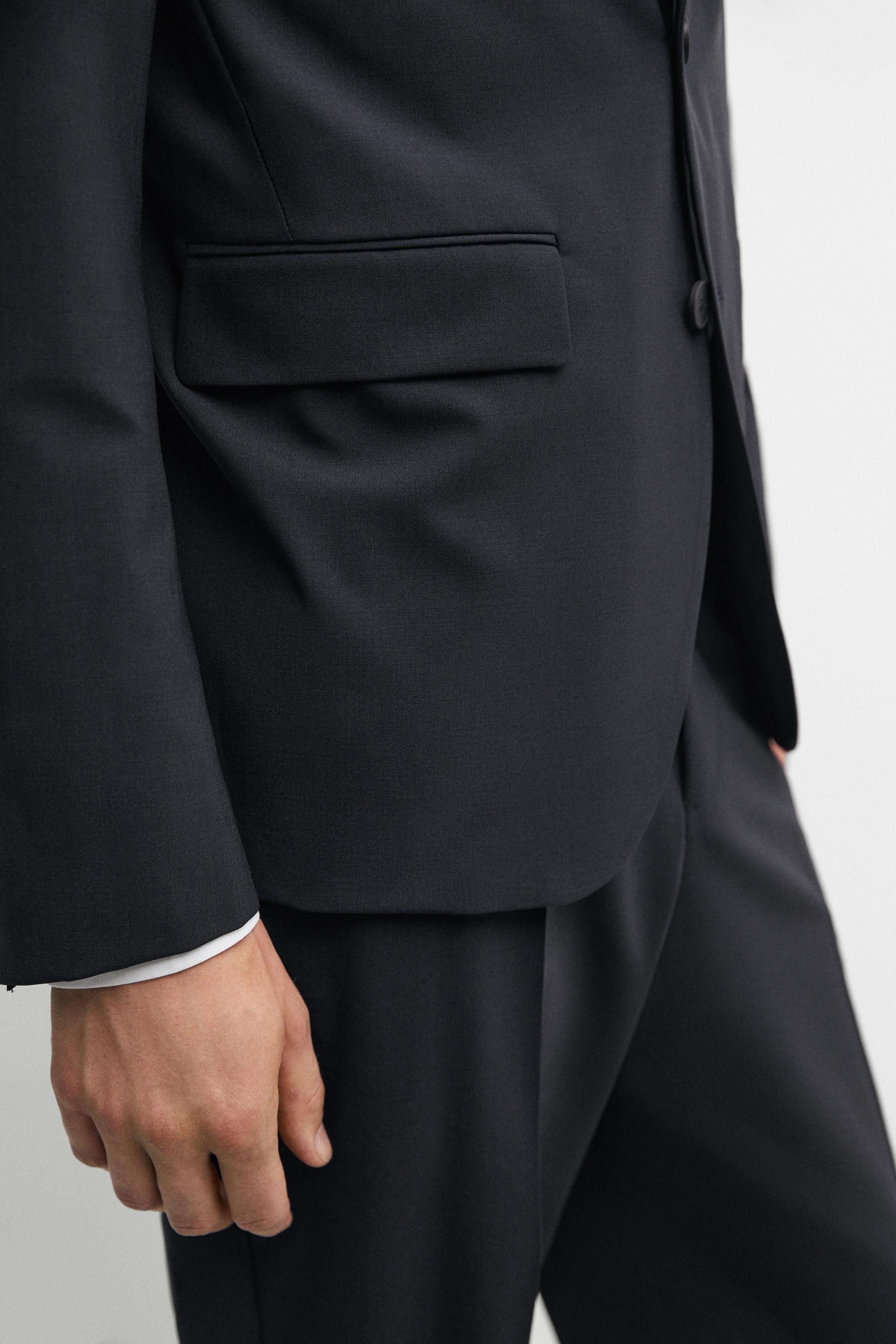 Wool blend suit blazer