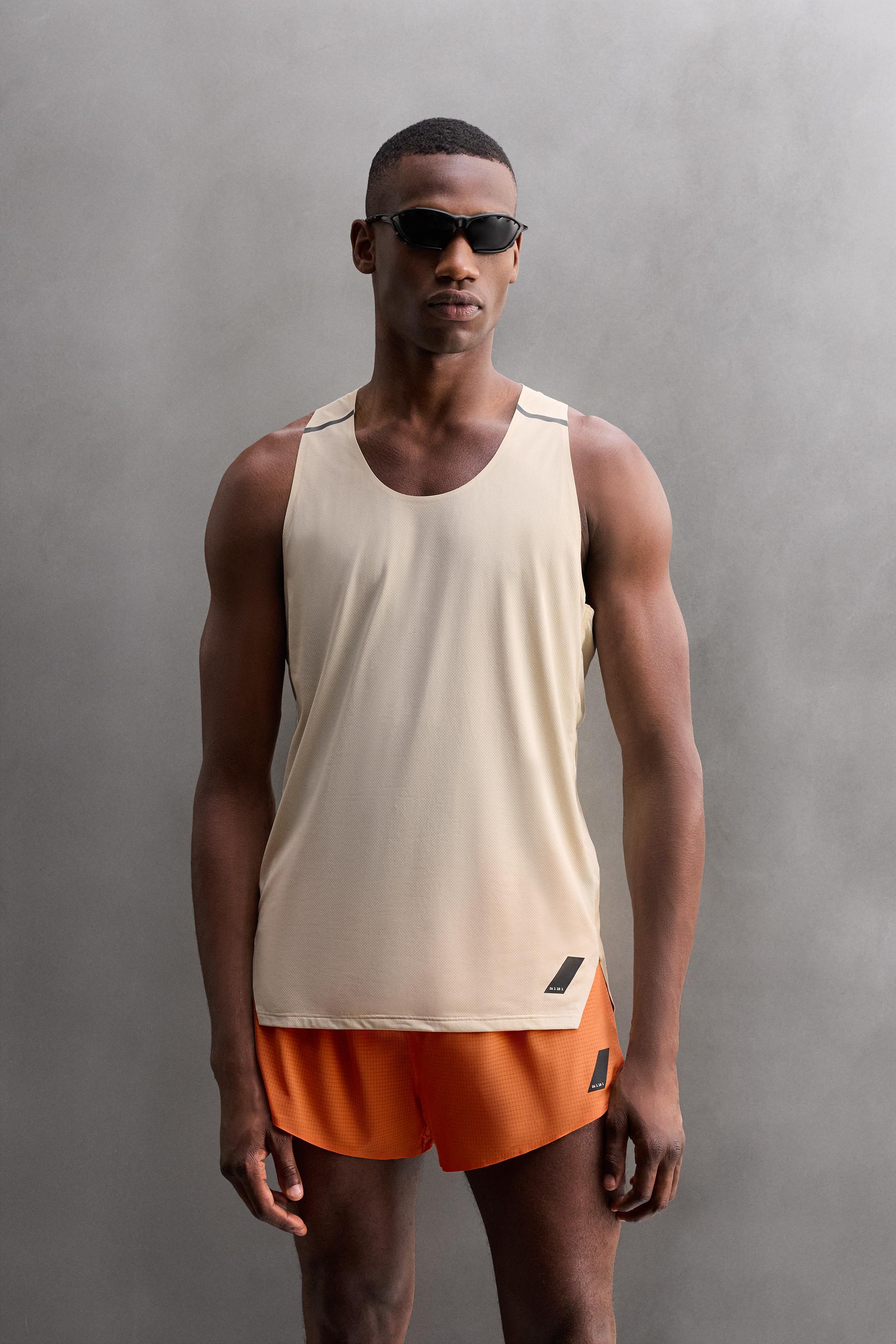 COLOR BLOCK TECHNICAL TANK TOP - Oyster-white | ZARA United