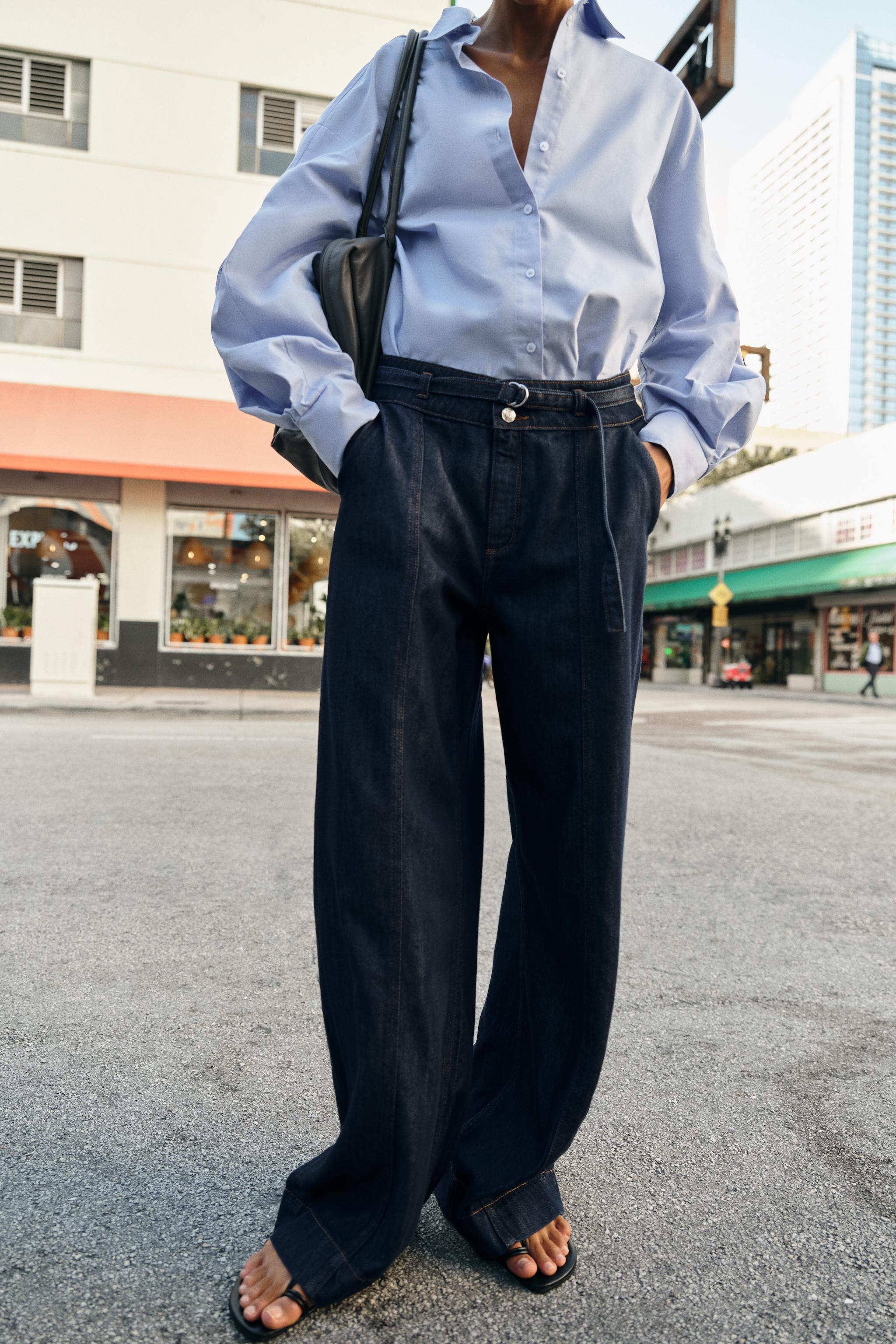 Z1975 YÜKSEK BEL KEMERLİ BOOTCUT JEAN - Görsel 5