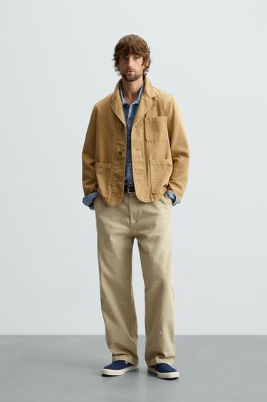 WASHED RELAXED FIT BLAZER - Tobacco by Zara - Image 0