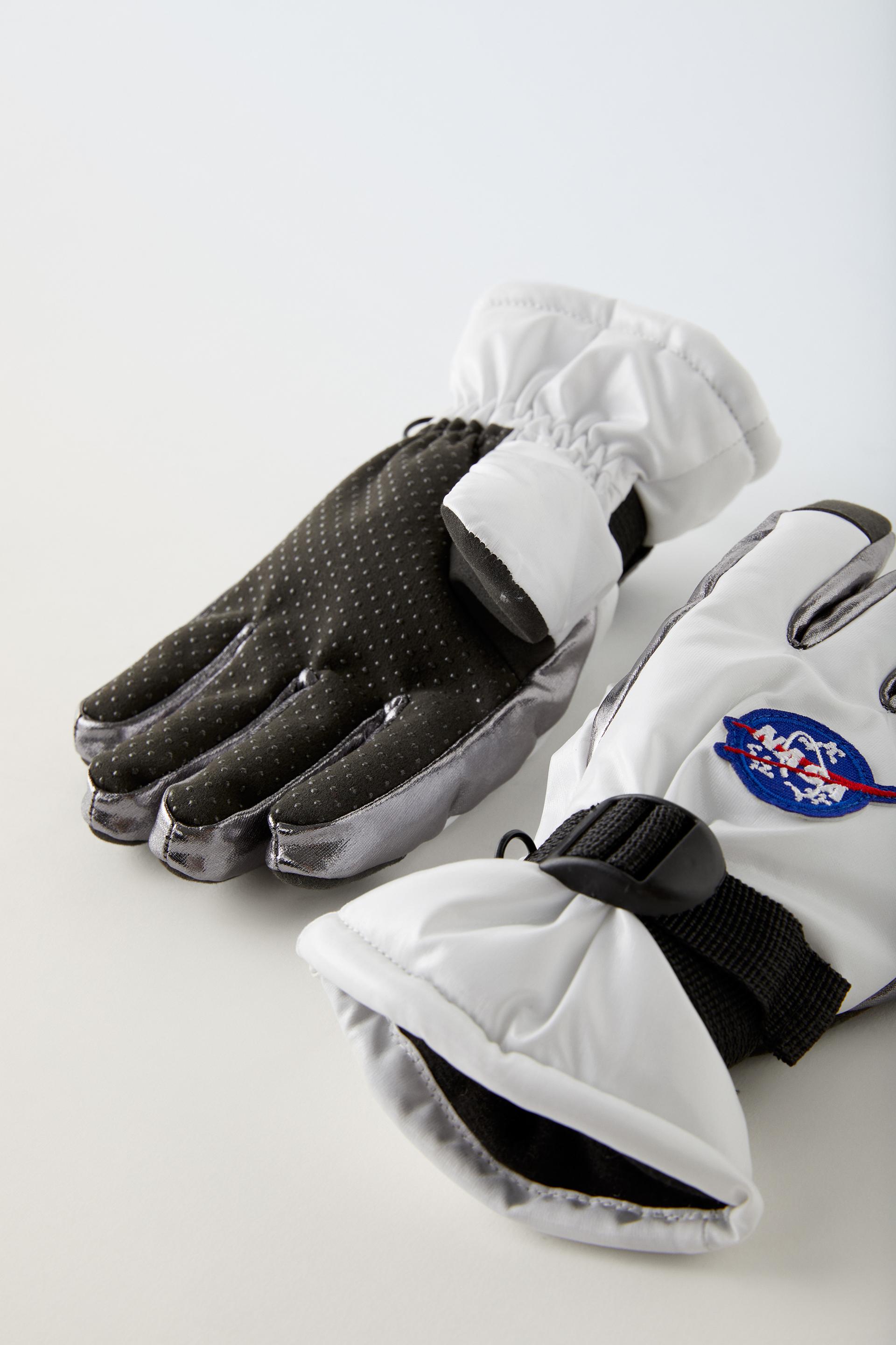 Guantes blancos de astronauta para niños