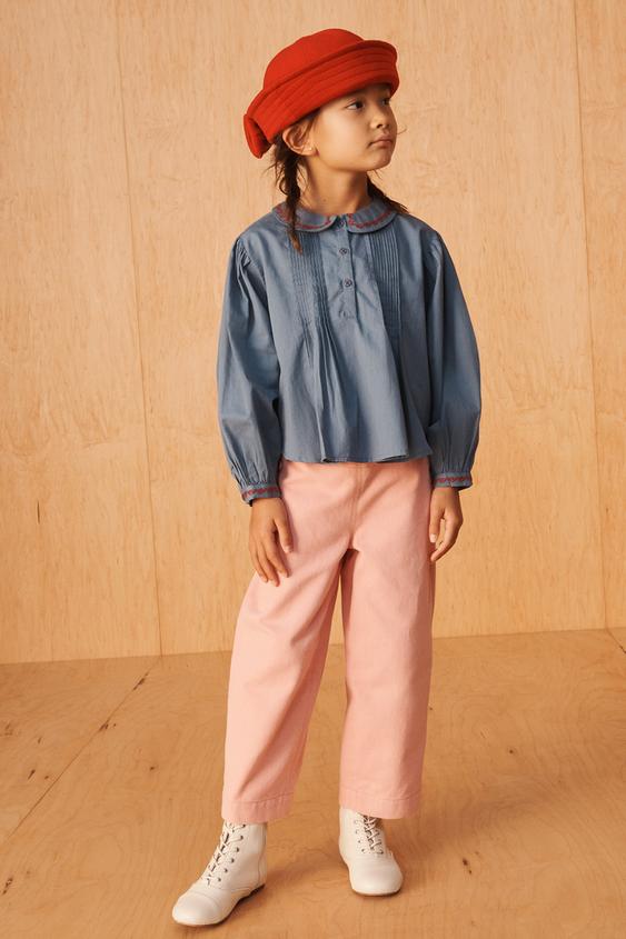 PANTALÓN RELAXED BOTONES LIMITED EDITION - Rosa de Zara - Imagen 0