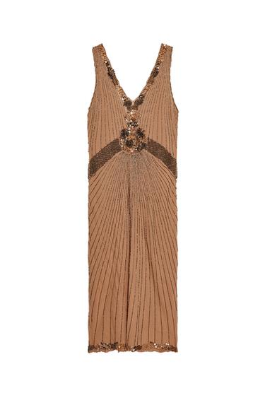 ZW COLLECTION BEADED EMBROIDERY DRESS
