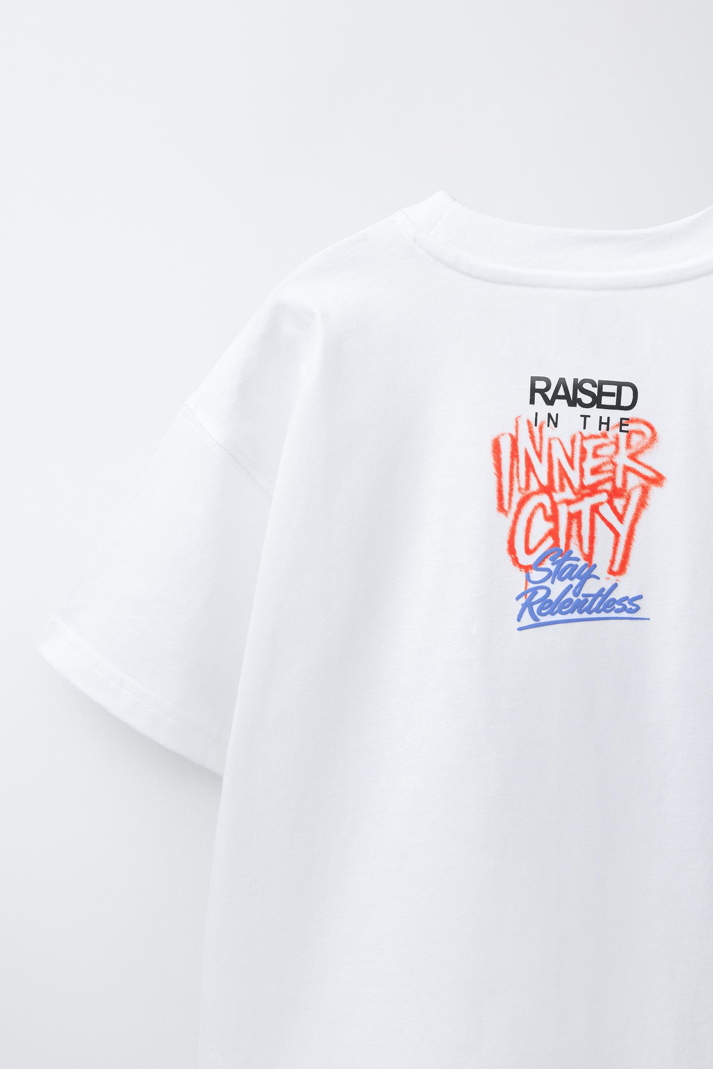 Детская футболка Zara Graffiti Print, цвет: Белый — фото 5