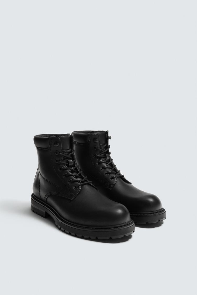 ZARA CHUNKY LACE-UP BOOTS