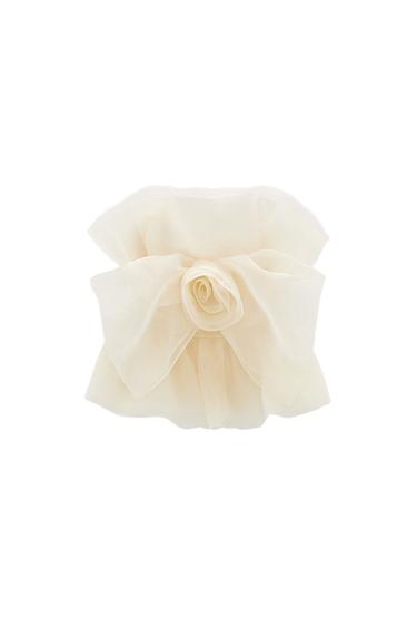 FLORAL ORGANZA TOP