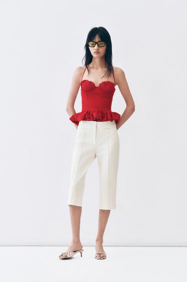 Zara ZARA WOMAN 系列九分褲 - 裸色