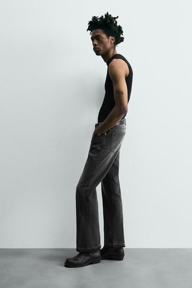 FLARE FIT JEANS - charcoal grey by Zara - Image 3
