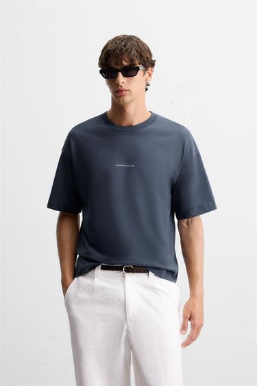 SUN PRINT T-SHIRT - Blue by Zara