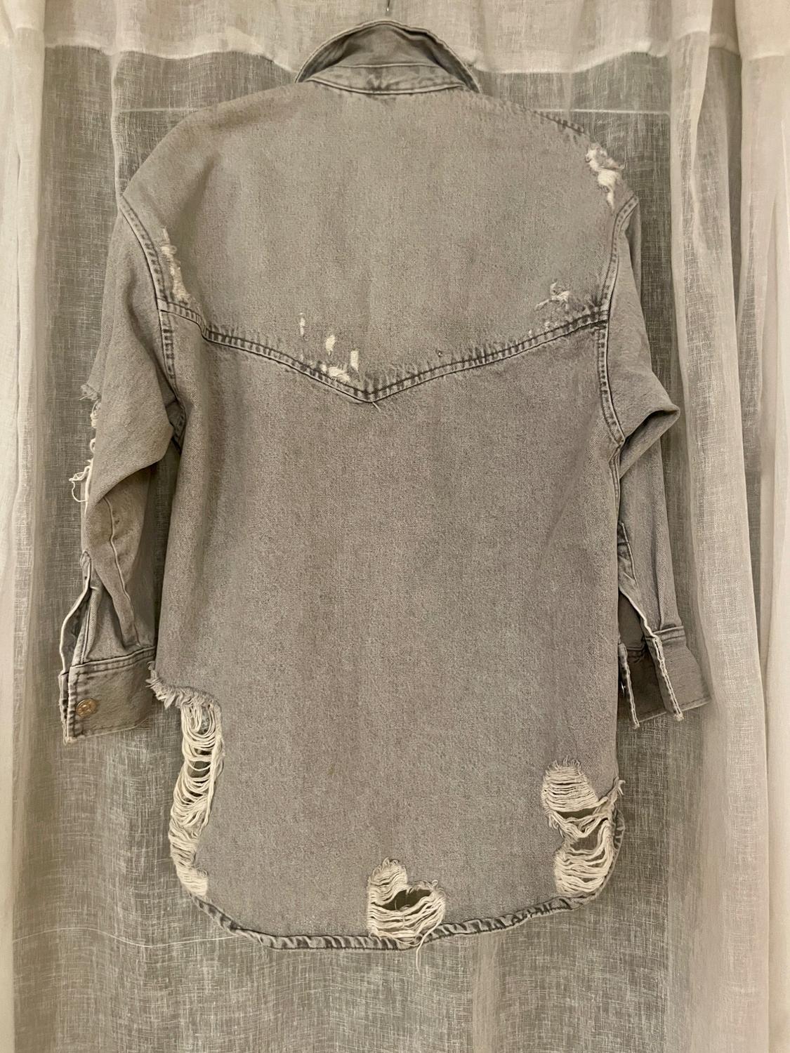RIPPED DENIM SHIRT - Image 3