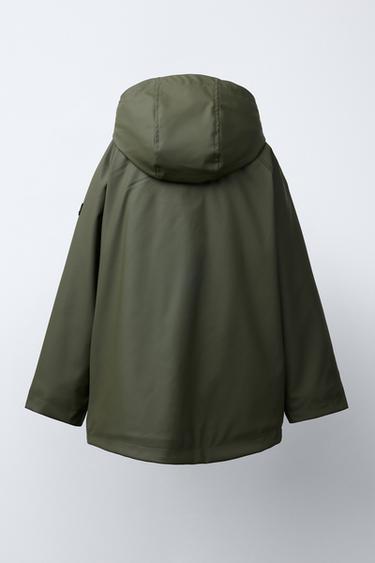 WATER-REPELLENT RUBBERISED PARKA - Khaki by Zara - Image 3