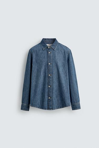LIMITED EDITION DENIM SHIRT - Mid-blue by Zara