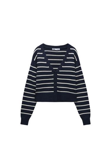 STRIPED KNIT JACKET