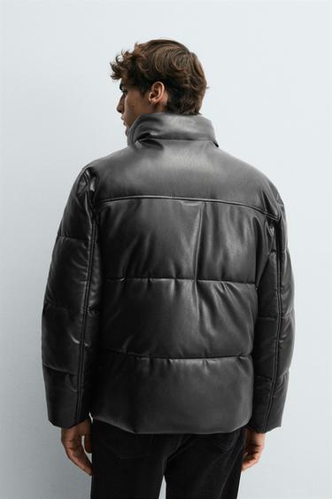 VESTE REMBOURRÉE EN MATIÈRE SYNTHÉTIQUE - Noir de Zara - Image 2