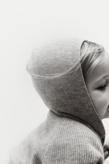 ВОВНЯНО-КАШЕМІРОВИЙ КАРДИГАН - Глинястий колір засмаги Zara