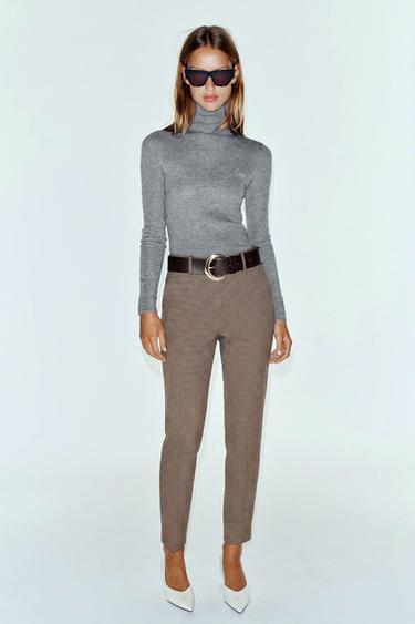 LEGGINGS NERVIO CINTURÓN - tostado de Zara