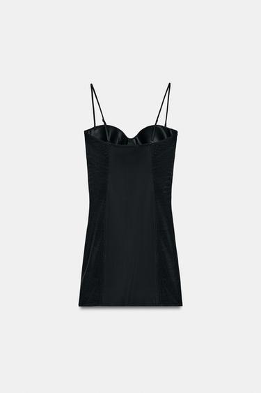 SHORT COMBINED DRESS - Black by Zara - Image 5