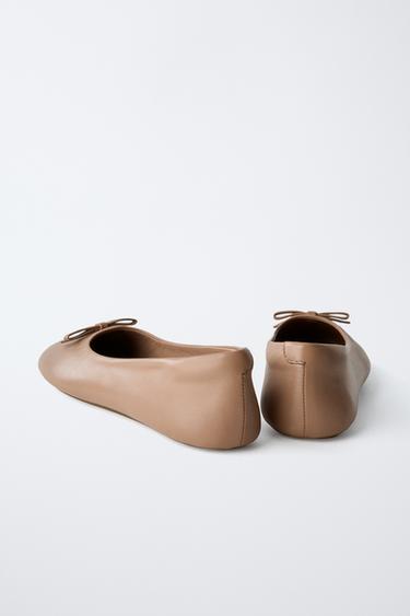 BALLERINES EN CUIR ÉDITION LIMITÉE - Rose de Zara - Image 4