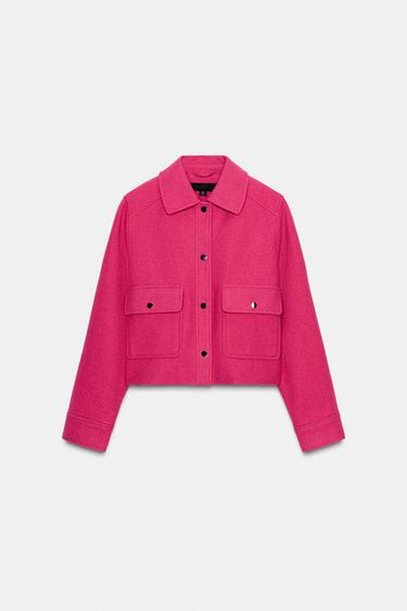 SOFT JACKET WITH METAL BUTTONS - Fuchsia by Zara - Image 0