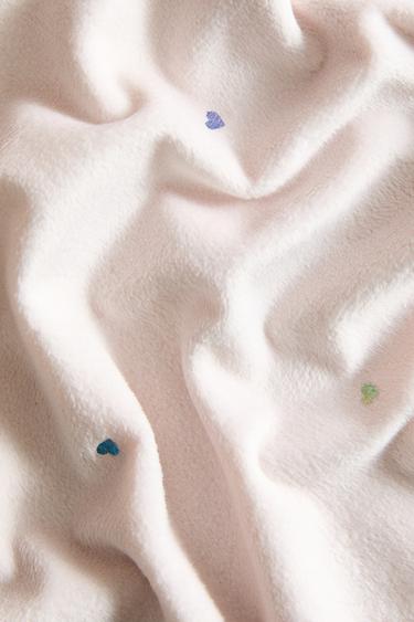 KIDS' HEART PRINT BLANKET - Pink by Zara - Image 2