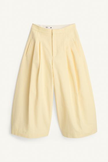 PANTALÓN PINZAS LIMITED EDITION - Amarillo de Zara