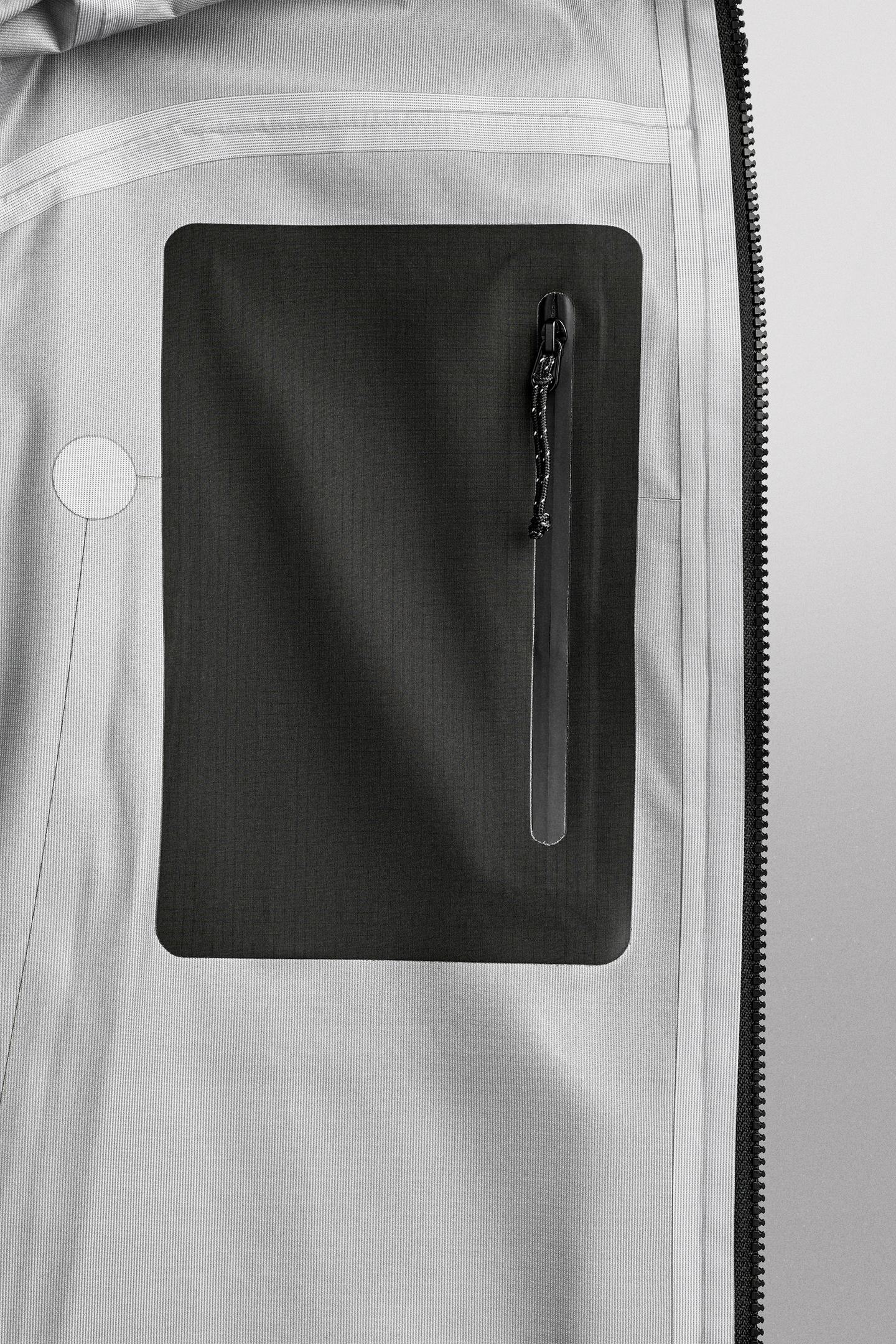 Мужская куртка Zara Waterproof Technical, цвет: Чёрный — фото 7