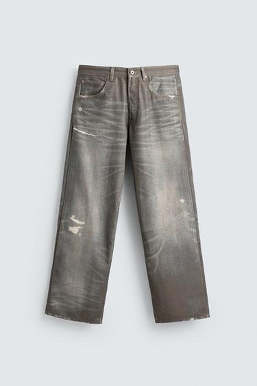 JEAN BAGGY FIT IMPRIMÉ - Bleu de Zara