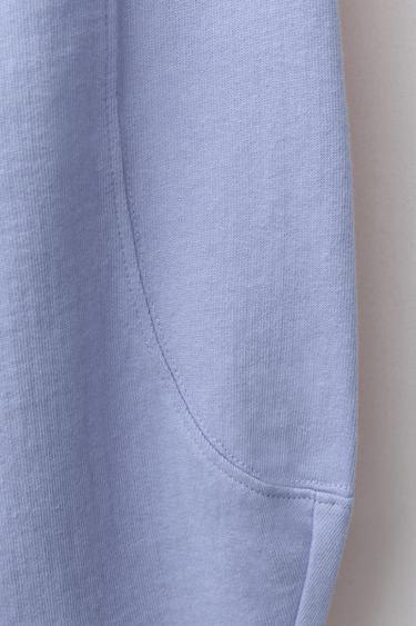 PANTALON EN MOLLETON BALLOON UNI - Bleu clair de Zara - Image 3