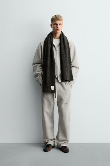 JOGGINGBUKSER MED BREDE BEN X SR_A - gråmeleret fra Zara