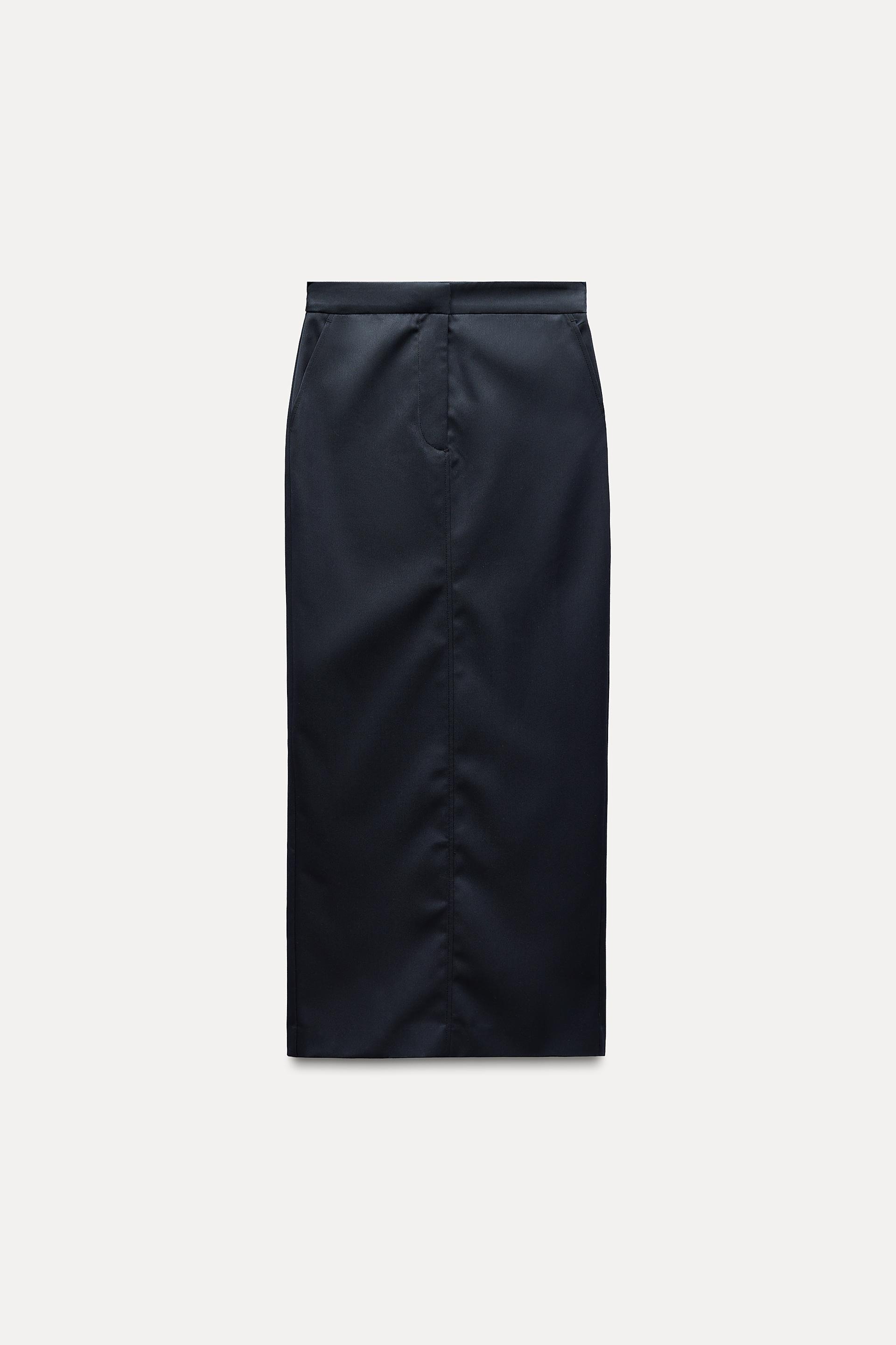 ミディ丈ペンシルスカート - ネイビーブルー | ZARA Japan / 日本