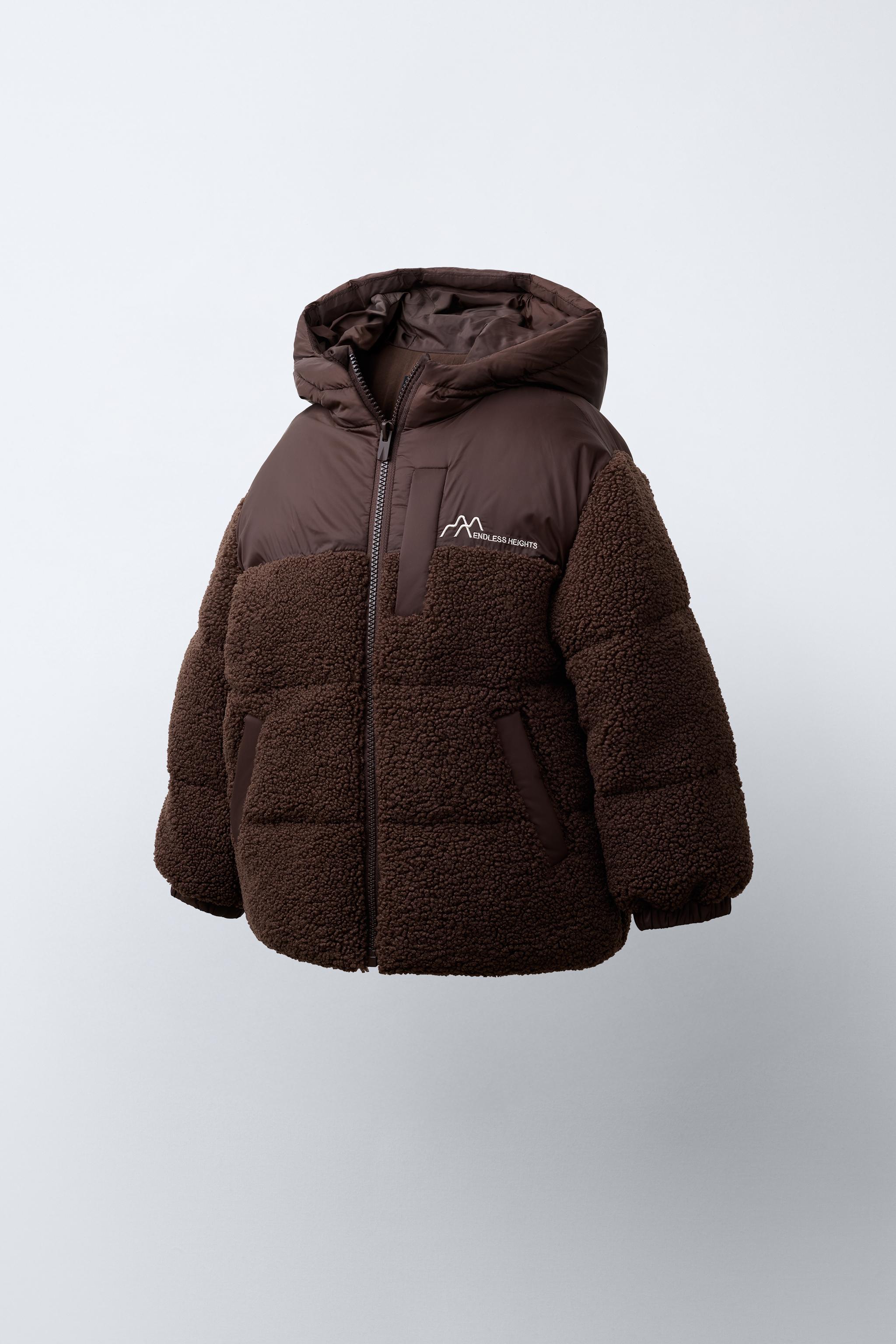 COMBINATION FLEECE COAT - Chocolate | ZARA United States
