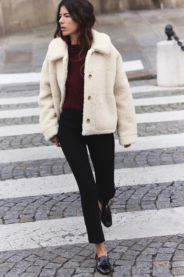 FAUX SHEARLING JACKET - Ecru by Zara - Image 0