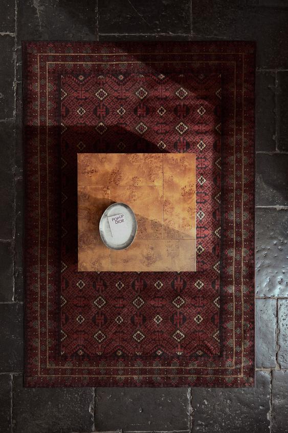 TAPIS EFFET VINTAGE LAINE - Bleu marine de Zara - Image 5