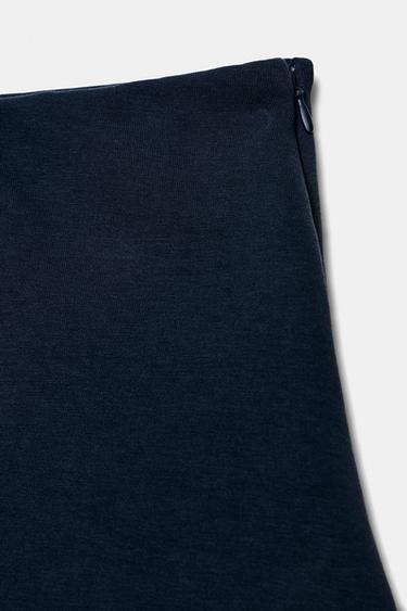 JUPE MI-LONGUE INTERLOCK BIMATIÈRE - Bleu marine de Zara - Image 5