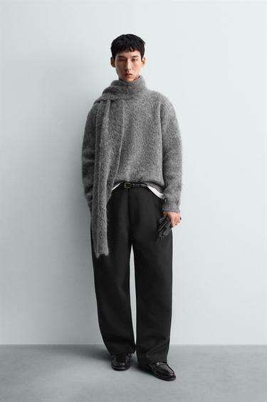 JERSEY CEPILLADO BOXY FIT - Gris medio de Zara - Imagen 0