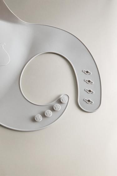 CHILDREN'S SILICONE ELEPHANT BIB - Greyish by Zara - Image 2