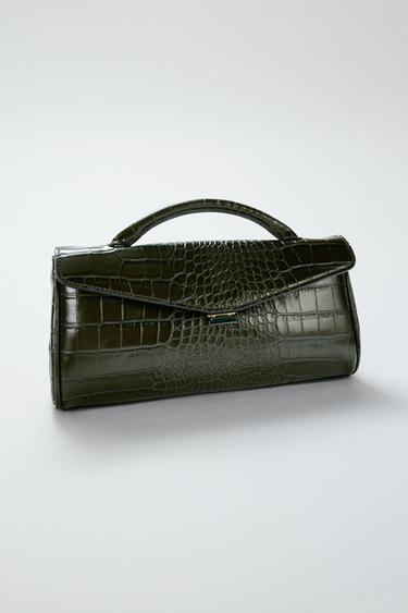 TÚI XÁCH TAY DẬP NỔI - Xanh Lá từ Zara