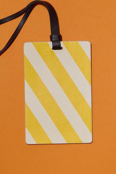 ÉTIQUETTE BAGAGE CUIR - Jaune de Zara - Image 4