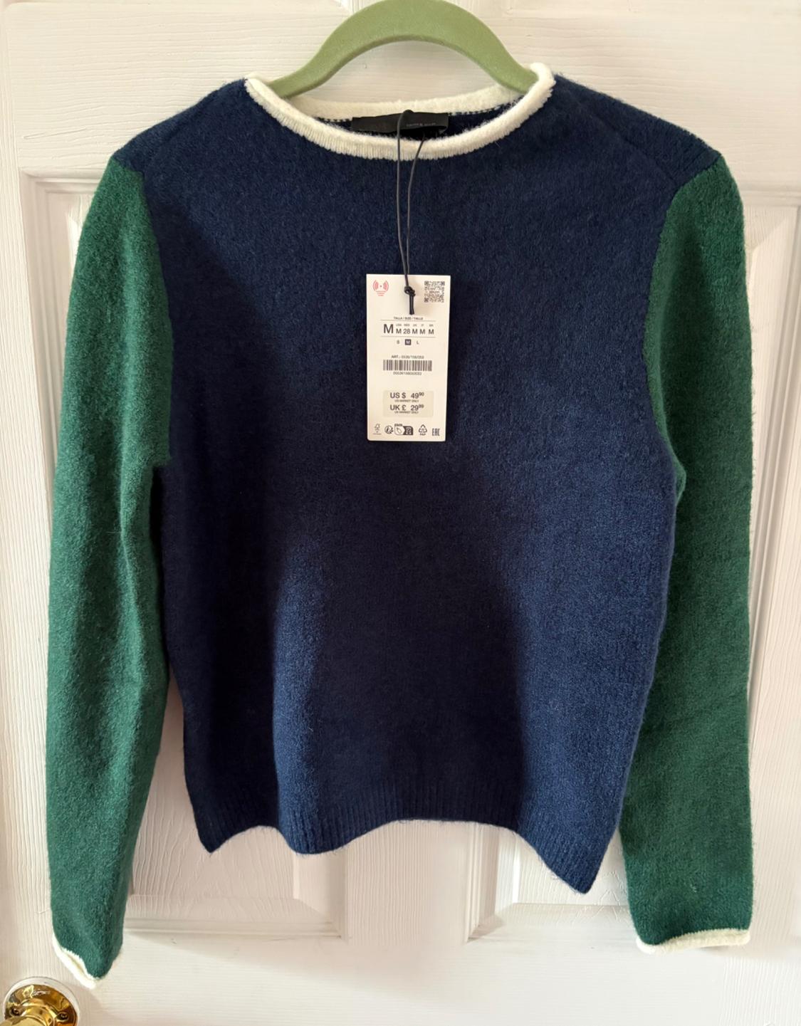 COLOR BLOCK KNIT SWEATER - Image 2