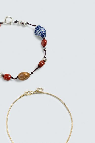 2-PACK OF ASSORTED BRACELETS - Gold by Zara - Image 1