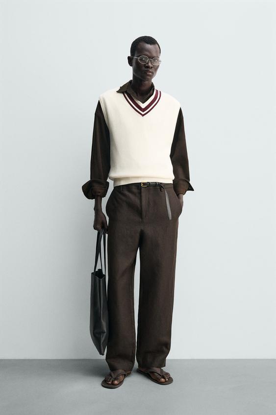 CONTRAST RIB KNIT VEST from Zara - $59.90