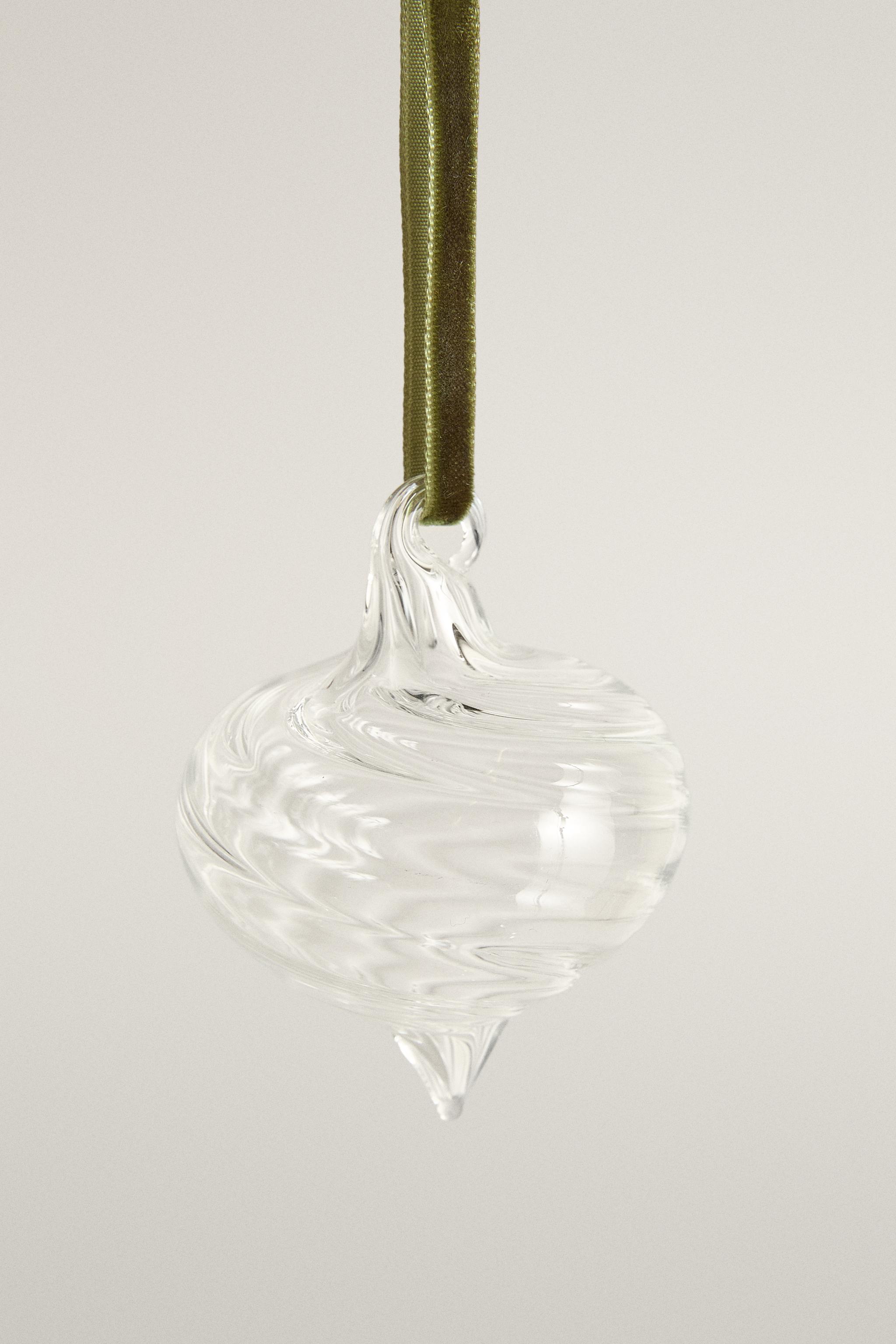 DÉCORATION SAPIN DE NOËL VERRE SPIRALE